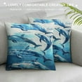thumbnail image 3 of ONETECH Shark Decor Pillow Covers ,Shark Decor Pillow Covers for Sofa Couch Room，Shark Stuff Pillow Covers，Shark Gifts for Shark Lovers, 3 of 5