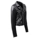 thumbnail image 3 of Chaquetas para mujer Cuello de solapa Botón Chaqueta de moto Chaqueta corta de cuero Abrigo Odeerbi ODB-3, 3 of 7