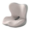thumbnail image 1 of Almohadilla antideslizante para coche, soporte lumbar para el hogar, cojín de respaldo de asiento de espuma viscoelástica Gris beige, 1 of 9