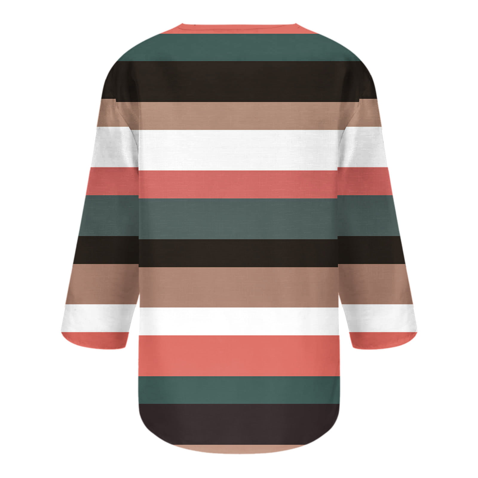 Olyvenn Women's Summer Tunic T-Shirts Business Tops Deals Trendy 3/4 Sleeve  Tees Color Block Stripe Tops Buttons Boat Neck Shirts Slim Fit Casual Flowy  Blouse Dressy Women 2023 Fashion Black 10