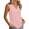 thumbnail image 6 of XFLWAM Tank Tops for Women Sleeveless V Neck Ruched T Shirts Summer Casual Loose Fit Tanks, 6 of 7