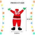 thumbnail image 2 of Adorno navideño colgante Chisander Papá Noel rojo 42,5 pulgadas, 2 of 7