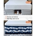 thumbnail image 6 of Abstract Mountain Bed Skirt King Size 16" Drop Watercolor White Navy Texture Nature Ruffled Wrap Around Bed Skirts Adjustable Elastic Bedskirt Dust Ruffle for King Size Bed, 6 of 7