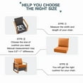 thumbnail image 5 of PARKWELL 8-Piece Outdoor Deep Seat Cushion Set, 22 x 24, Water Repellent, Fade Resistant, 6-Inch Thicken Deep Seat Bottom and Back Cushion for Chair, Sofa, and Couch, Orange, 5 of 8