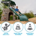 thumbnail image 5 of Lifetime Kid's Adventure Tower Swing Set with Monkey Bars, Belt Swings, Slide and Climbing Wall (91199), 5 of 13