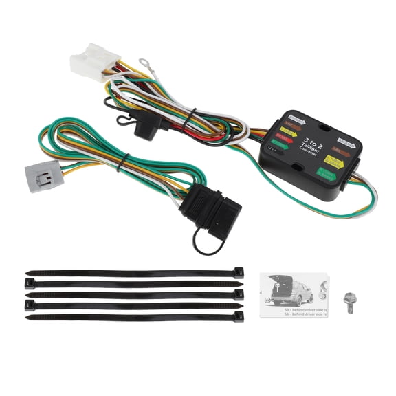 4 Pin Trailer Wiring Harness 56480/118827 Towing Hitch Wiring Kit for Toyota Highlander 2020 2021 2022 2023 2024 Connector Towing Harness Converter