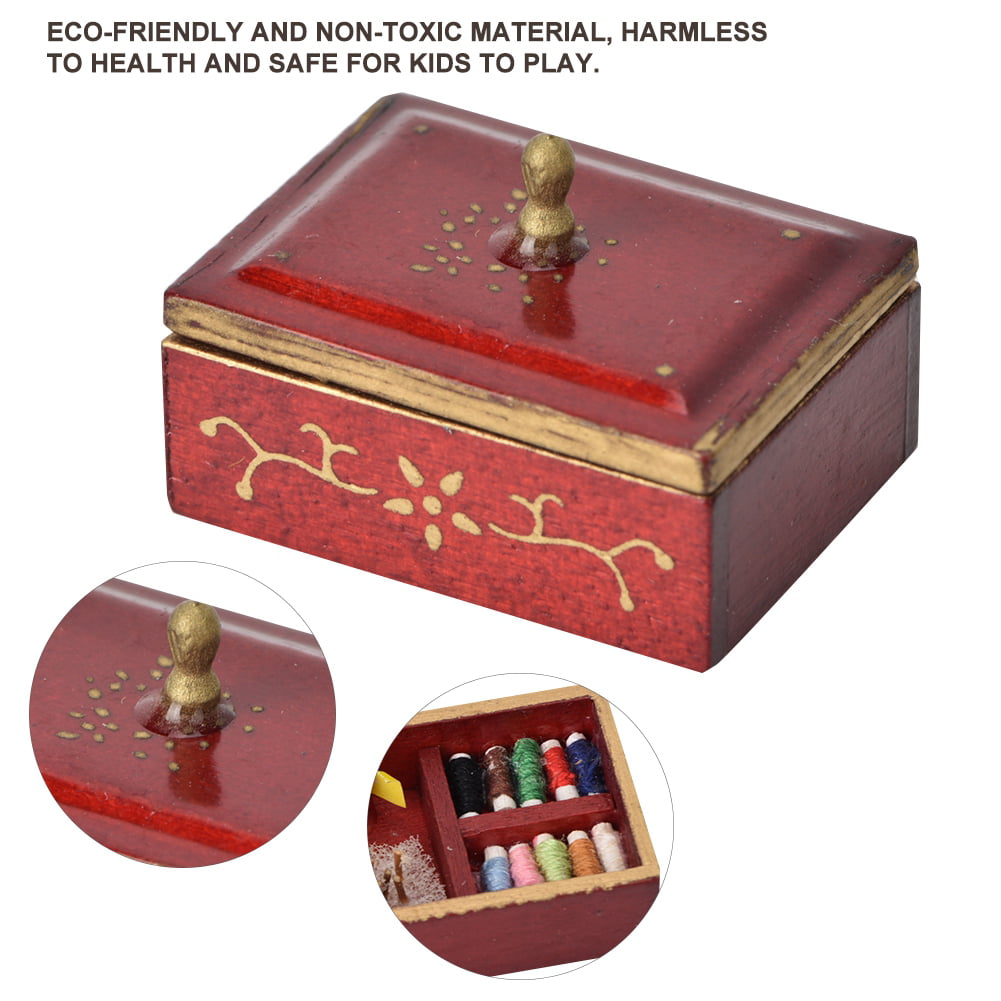 1/12 scale Métal Boîte à outils cas maison de poupée miniature décor ornements 