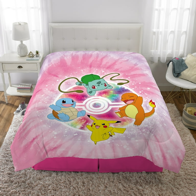 Pokemon Tie-Dye Kids Comforter Set, 2-Piece, Twin/Full, Reversible