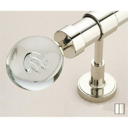 - Orion 1030 Curtain Rod Set - 1.25 in. - Chrome - 48 in.