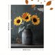thumbnail image 3 of Qisvanset Framed Canvas Wall Art 12x16 Inch Dark Vintage Sunflower Moody Floral Still Life Art, 3 of 5