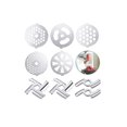 thumbnail image 2 of 9PCS Meat Grinder Blades Meat Grinder Plate Discs Stainless Meat Grinder Accessories Stainless Steel Knife Net Blade Enema Machine Perforated Meat Grinder Blades Net, 2 of 8