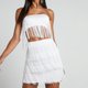thumbnail image 5 of Vestido Falda Mujer Conjunto de 2 piezas Borla sin espalda Fuera del hombro Traje diario Kuymtek Blanco T M para Mujer, 5 of 7