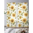 thumbnail image 2 of Summer Sunflowers Sheer Curtains for Living Room Bedroom Pastoral Farm Floral Watercolor Sheer Curtains 96 Inch Long 2 Panels Set Light Filtering Curtain Window Treatments Drapes for Dining Room, 2 of 6