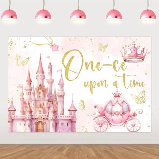 7.5ft Round Butterfly Baby Shower Backdrop - Pink & Purple Floral Photography Background