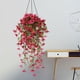 thumbnail image 5 of Planta Colgante Violeta Artificial, Guirnalda Decorativa, Flores de Seda Falsas con Cesta de Ratán, 76 x 25 cm para Decoración de Pared y Techo, 5 of 5