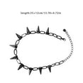 thumbnail image 5 of Necklace Alloy Punk Collar Choker Adjustable Woman Neck Chain with Rivet Party Jewelry Accessory, Black, 5 of 10