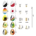 thumbnail image 4 of Dr.Fish 140pcs Spinner Making Kit Colorado Blades Clevis Shaft Lure Bodies Hooks, 4 of 7
