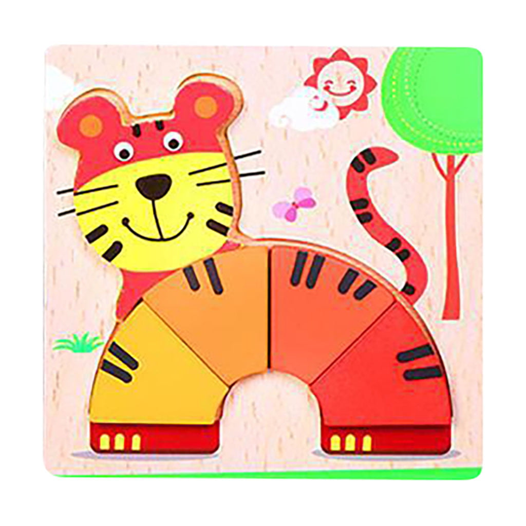 Details about   Wooden Animal Puzzles For Toddlers  Boys Girls Educational Toy 1 2 3 Years Old