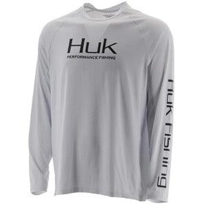 Huk Pursuit Vented Sleeve White, Small Long Sleeve Shirt