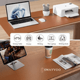 thumbnail image 6 of Swayvoo Desk Pad Protector, 31.5" × 15.7" PU Leather Mouse Pad, Office Desk Mat, Non-Slip Desk Blotter, Waterproof Laptop Writing Pad for Office, Home & Gaming, 6 of 7