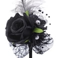 thumbnail image 6 of balikha Artificial Flower Wrist Corsage Bracelet for Anniversary Homecoming Ceremony black, 6 of 9