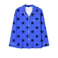 thumbnail image 4 of Valentine's Day Pajamas Set for Women Heart Print Lapel Button Down Shirt with Long Pants Cute Comfy Home Sleepwear, 4 of 4
