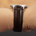 thumbnail image 4 of 20mm Dark Brown Lizard Leather Watch Bands Men Handmade Replacement Quick Release Wrist Watch Straps Vintage Extra Soft Exotic Leather Strap Design Luxury Gift For Father’s Day, 4 of 7