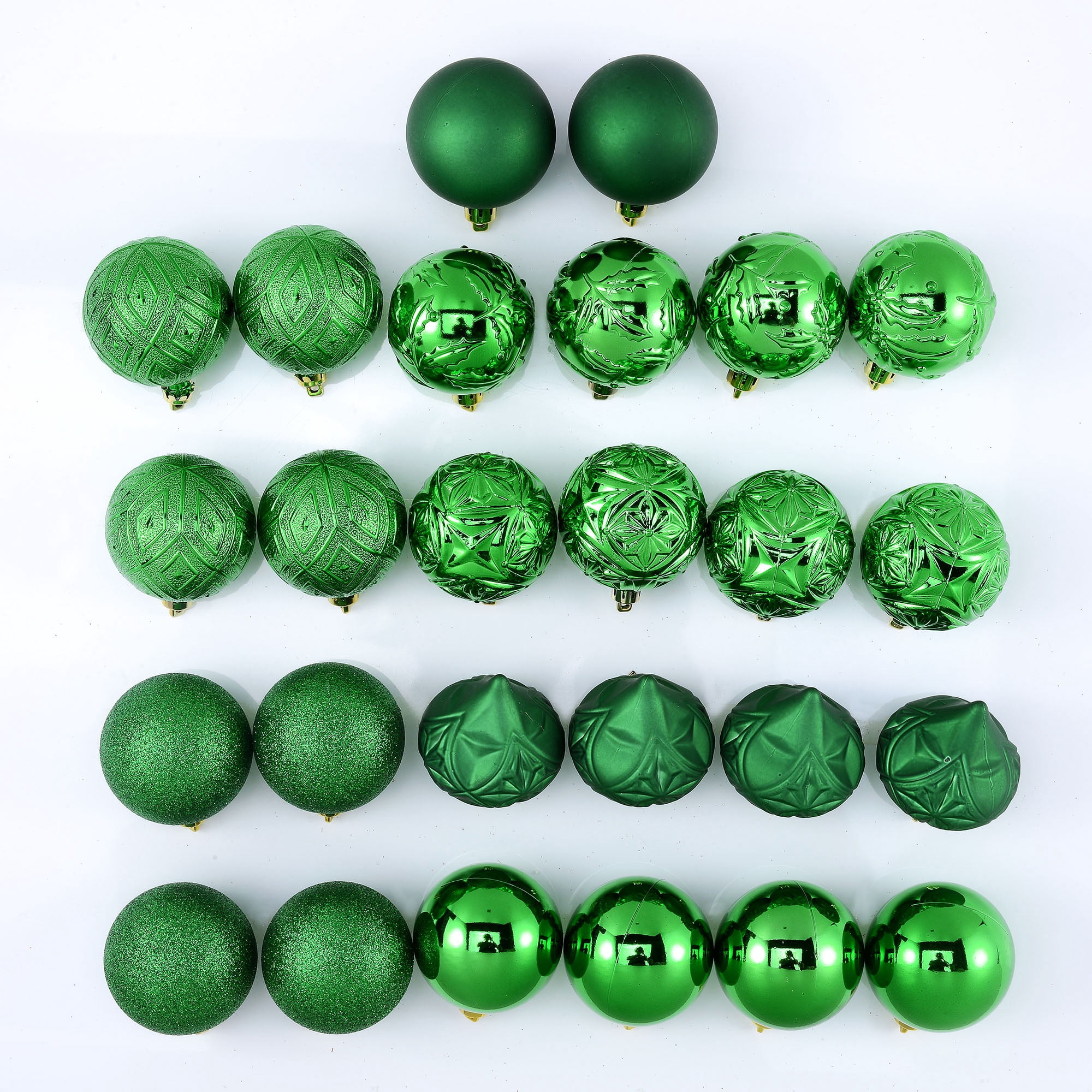 Holiday Time 26 Count Shatterproof Ornaments- Green