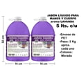 thumbnail image 4 of Twin Pack Lavanda VivoNatural Jabón Líquido Antibacterial para manos y cuerpo 5 litros, 4 of 5
