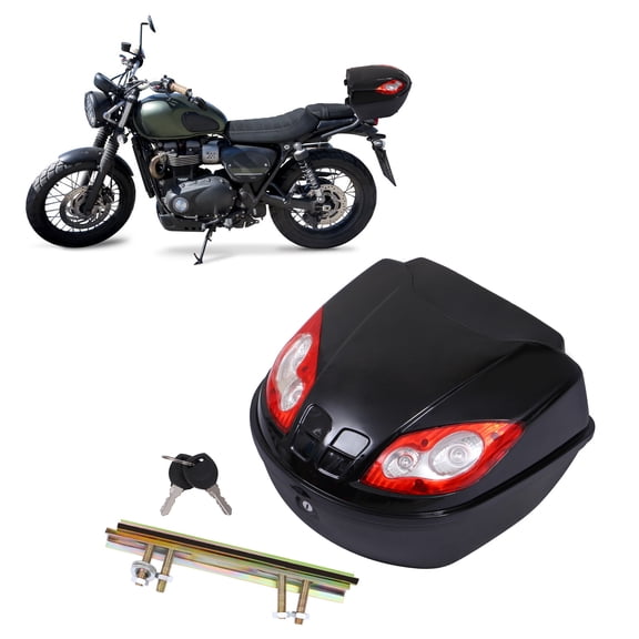Supvox Motorcycle Storage Trunk Black Impact Resistant Rear Box for Dirt Bikes
