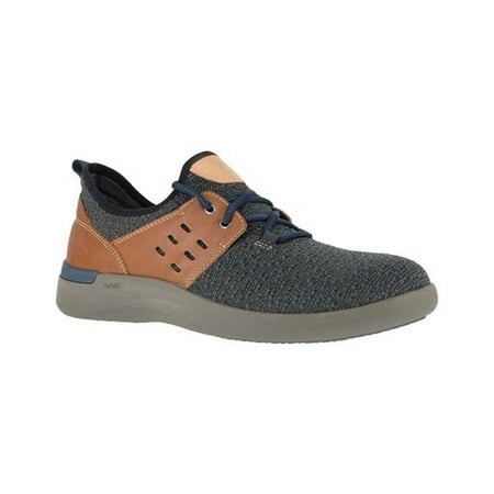 Men's Rockport Works RK4691 TruFlex Work Sneaker Blue/Tan Woven Mesh/Leather 14 M