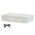 thumbnail image 4 of jifeng Alarm Clock with Charging LED Screen Feature Multipurpose for Gift Table Bedroom White, 4 of 9