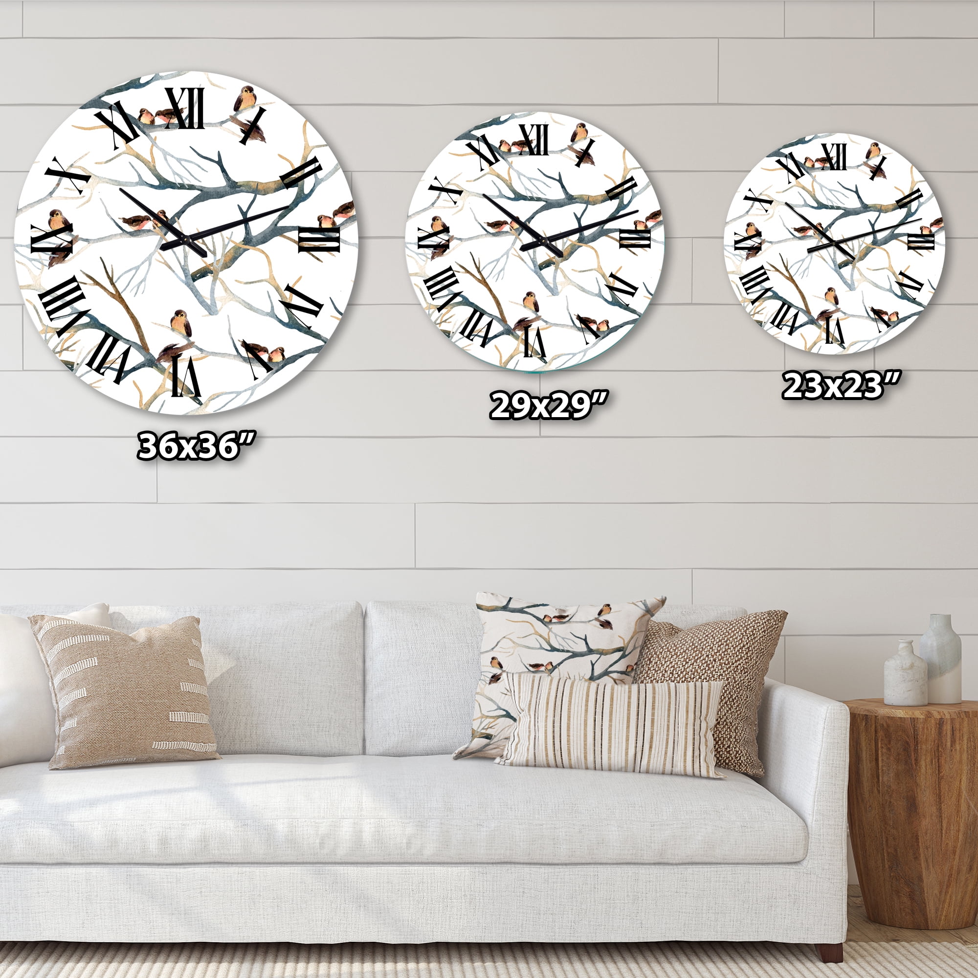 Designart 1 in Quartz Traditional Wall Clock