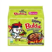 Samyang Buldak Jjajang Korean Spicy Hot Chicken Stir-Fried Noodles 4.94oz (Pack of 5) spicy 4.94 Ounce (Pack of 5)