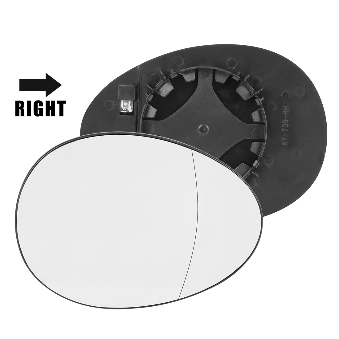 Unique Bargains Mirror Glass Heated Backing Plate Right Side