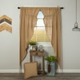 thumbnail image 2 of VHC Brands Farmhouse 84"x36"x18" Prairie Panel Pair Tan Rod Ties Window Curtains, 2 of 7