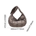 thumbnail image 3 of Bolso acolchado para las axilas Bolso con entramado de diamantes Bolso hobo acolchado suave Bolsos de mano casuales, 3 of 8