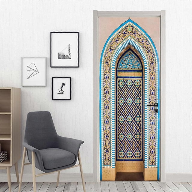 (38.5*200cm*2pcs) 3D effect poster door sticker 13