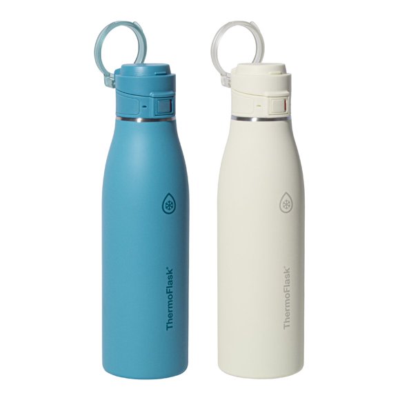 Thermoflask 740 mL (25 oz) Stainless Steel Bottle, 2-pack blue