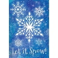 thumbnail image 2 of Snowflakes Winter House Flag Seasonal Snowy 28" x 40", 2 of 4