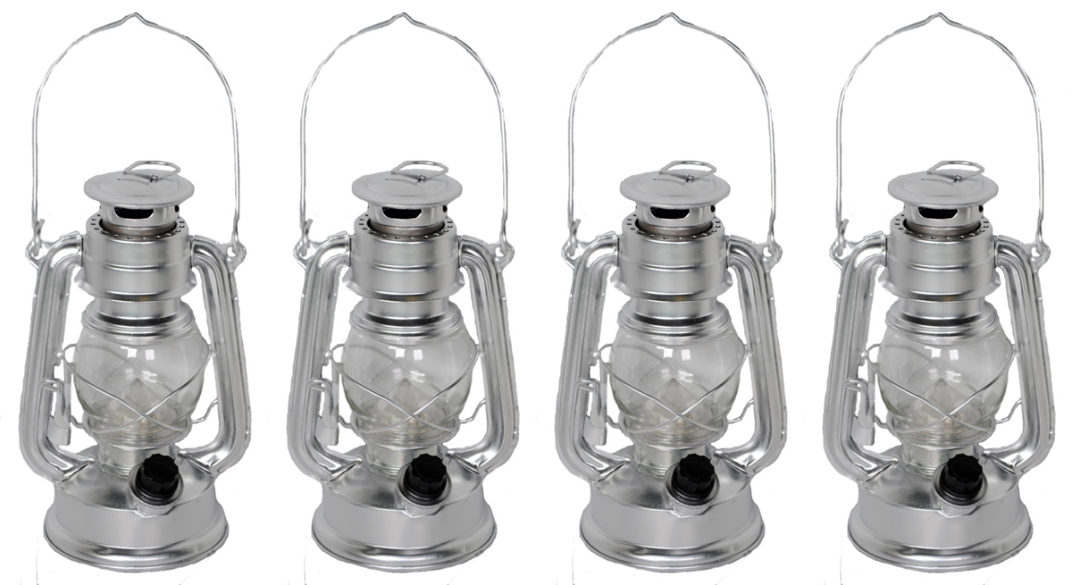 Lot of 4 LED Lantern Emergency Hanging Light/Lamp w Dimmer 8 inch