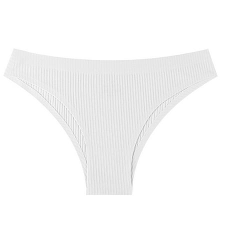 Underwear Women Pack G-String Breathable Underwear High Waisted No Show Panties Underpants Seamless High Waisted Silky Stretch Briefs Seamless Thong Plus Size V-Waist Shorts Flash Sales for Today XL