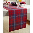 thumbnail image 5 of Plaid Table Runner 60 Inches - 100% Pure Linen Red and Navy Tartan Plaid Table Runner 14 x 60 Inch Ideal for Dresser and Coffee Tables, 5 of 5