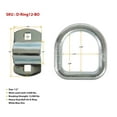 thumbnail image 3 of 1/2" Bolt-On D Ring Heavy Duty Tie Down Anchor w/Mounting Brackets 12,000 LBS Breaking Strength - White Blue Zinc | Cargo Tie Down Anchors for Flatbed Trucks Trailers (20 Pack), 3 of 9