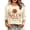 Light Brown, variant on Halloween Tops for Women Funny Vintage Witch Graphic Tees Tops Casual Crewneck 3/4 Length Sleeve Witch Shirt for Halloween Party Costumes Fall Events and Casual Wear