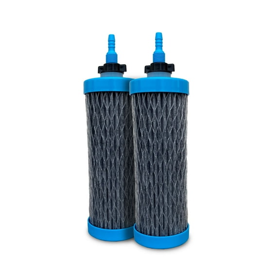 Sagan Life DuraFlo Replacement Filter for AquaBrick Water Purification System, Removes Bacteria, Virus, Protozoan, Lead, Purifies Tap Water; Works With Gravity Fed Water Filters -Filter Only-2PK