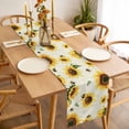thumbnail image 3 of Yellow Sunflowers Bees Table Runner - 90 Inch Long, Kitchen Dining Table Runner Dresser Scarves, Summer Country Floral Rustic Farmhouse Decor for Coffee Tables Wedding Party Banquet, 3 of 8