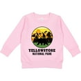 thumbnail image 2 of Inktastic Yellowstone National Park with Bear Mountains and Trees Cricle Toddler Sweatshirt, 2 of 4