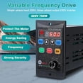 thumbnail image 5 of Mini Inversor VFD Integrado, Variador de Frecuencia de 750 W, Transformador de Frecuencia de 1 para Regulación de Velocidad de Motor Asíncrono Trifásico, 5 of 5