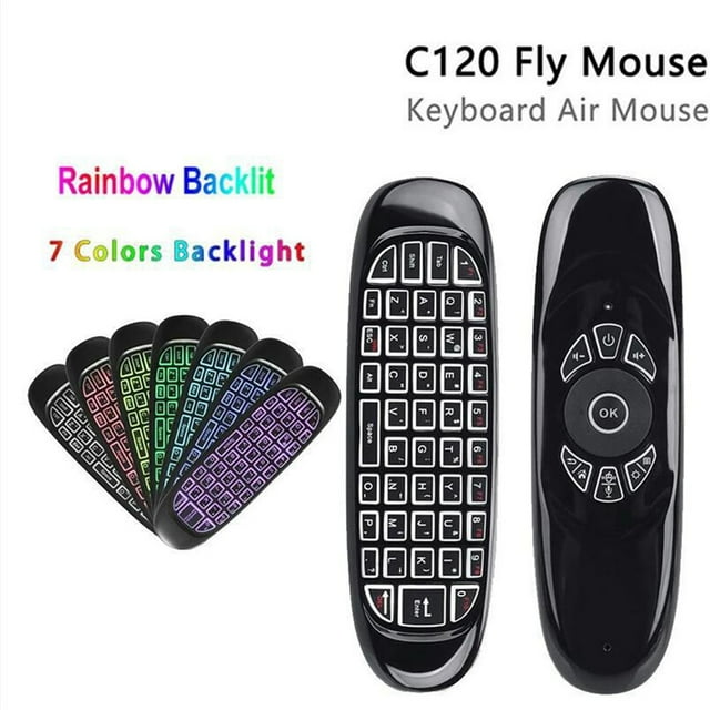 C120 Fly Air Mouse Remote Wireless Keyboard 2.4GHz Connection G64 Rechargeable Keyboard Mouse For Android TV Box/PC